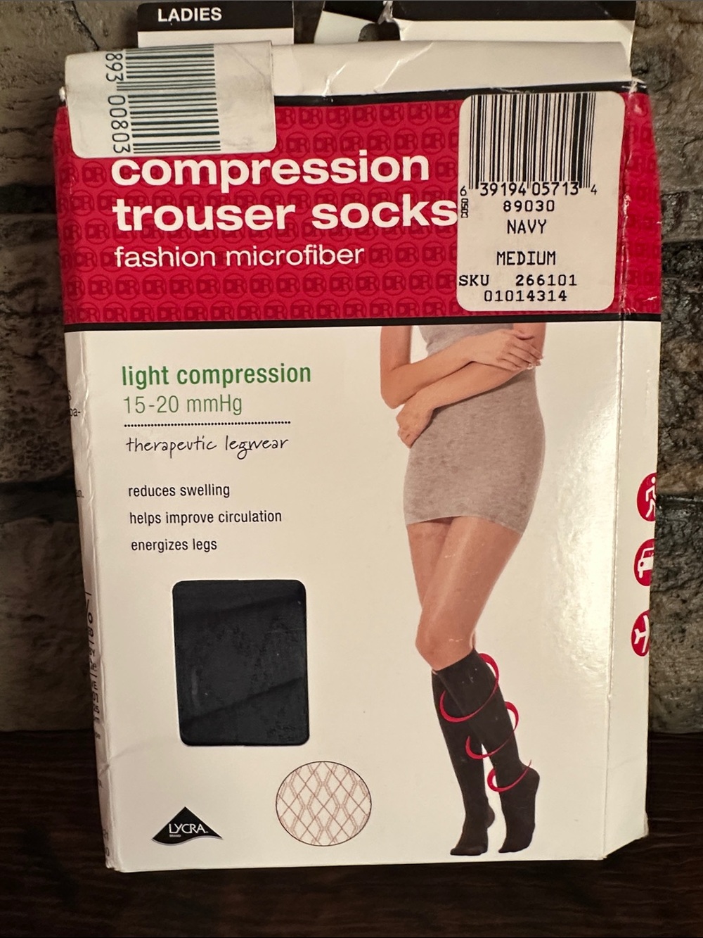 Compression Trouser Socks - Navy Light Compression Medium navy